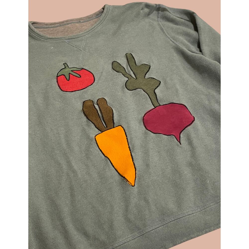 Large/extra Large Upcycled Vegetable Pullover Shi… - image 3
